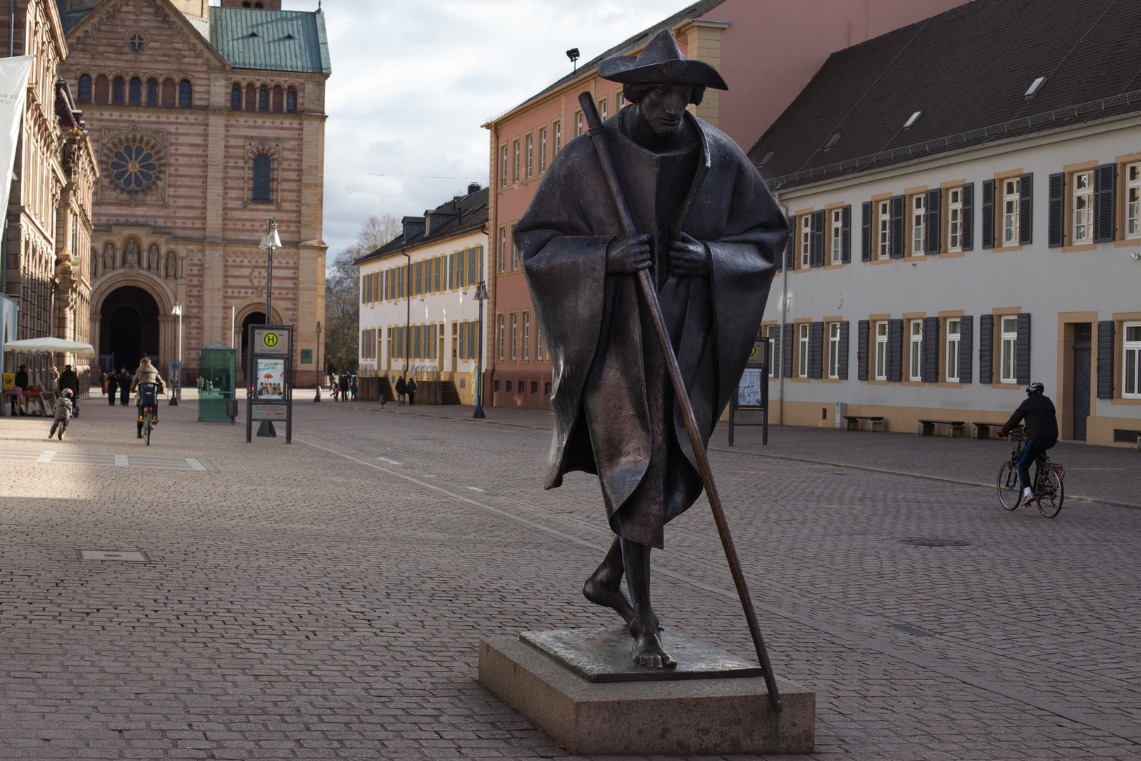 Pilger auf dem Jakobsweg (Speyer)