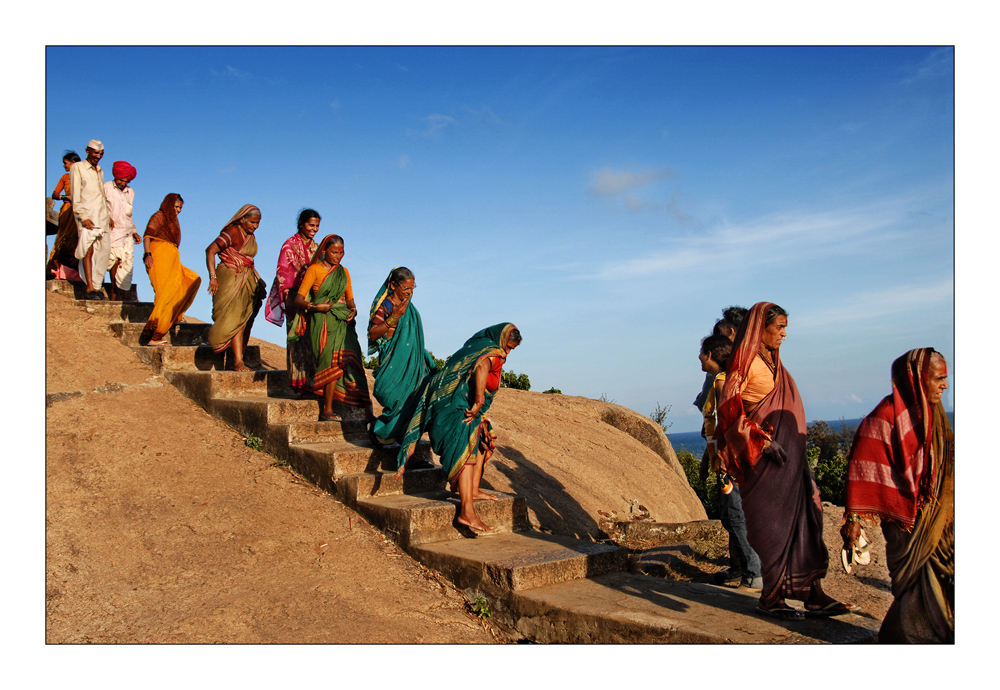 Pilgergruppe in Mamallapuram