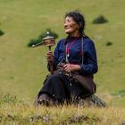 Pilgerin im Xinluhai Nature Reserve Osttibet