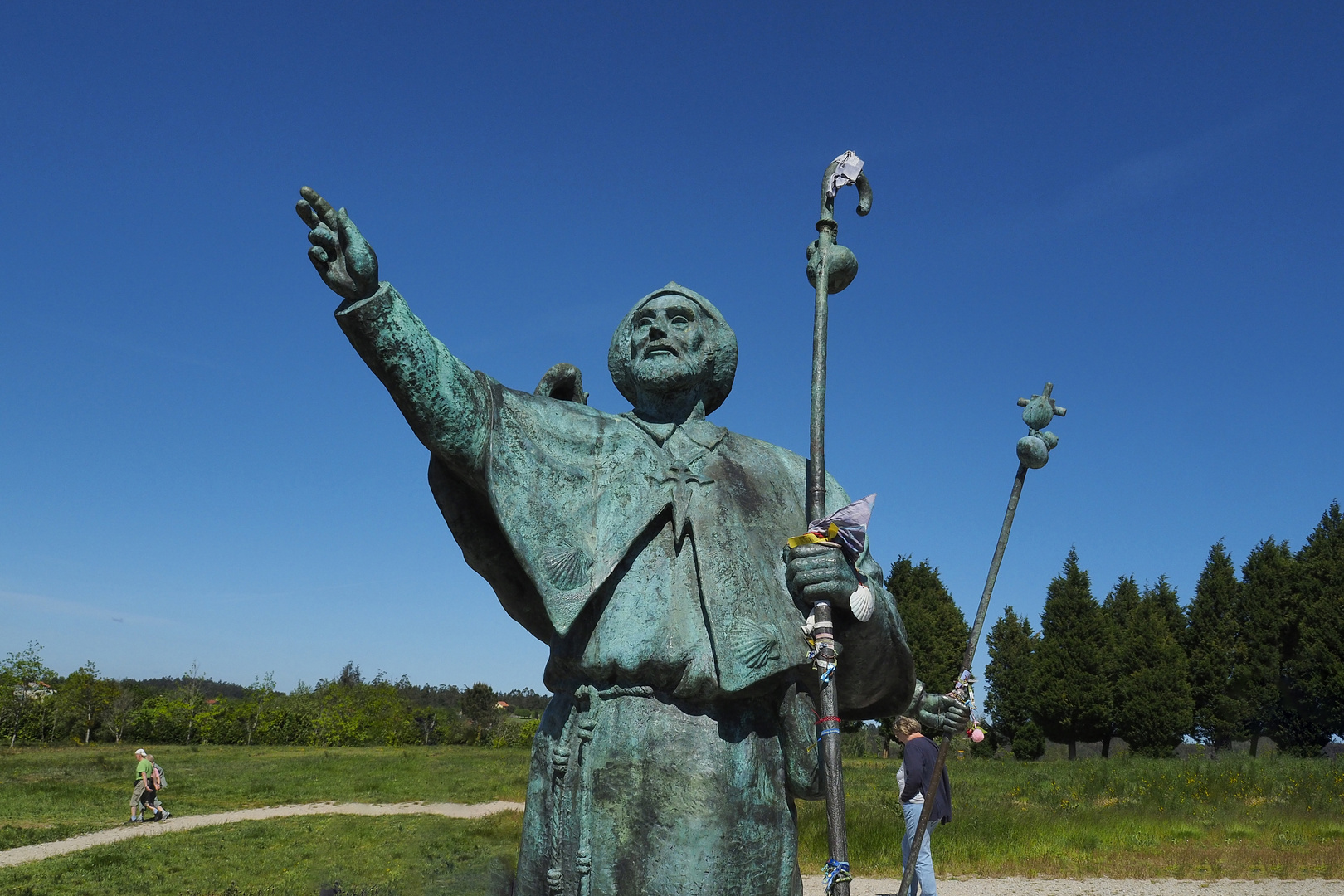 Pilgerstatue  vor Santiago