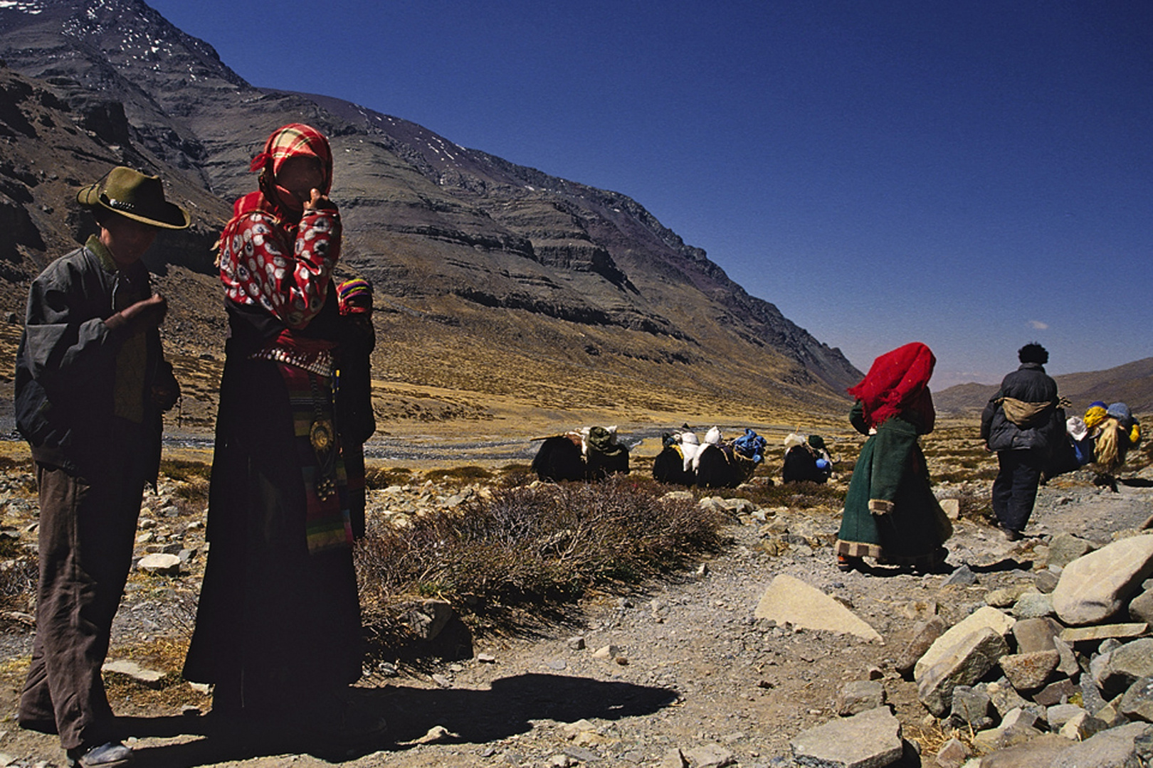 Pilgrims came across in the Lhachu valley