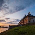 Pillnitz (Dresden) bei Sonnenuntergang