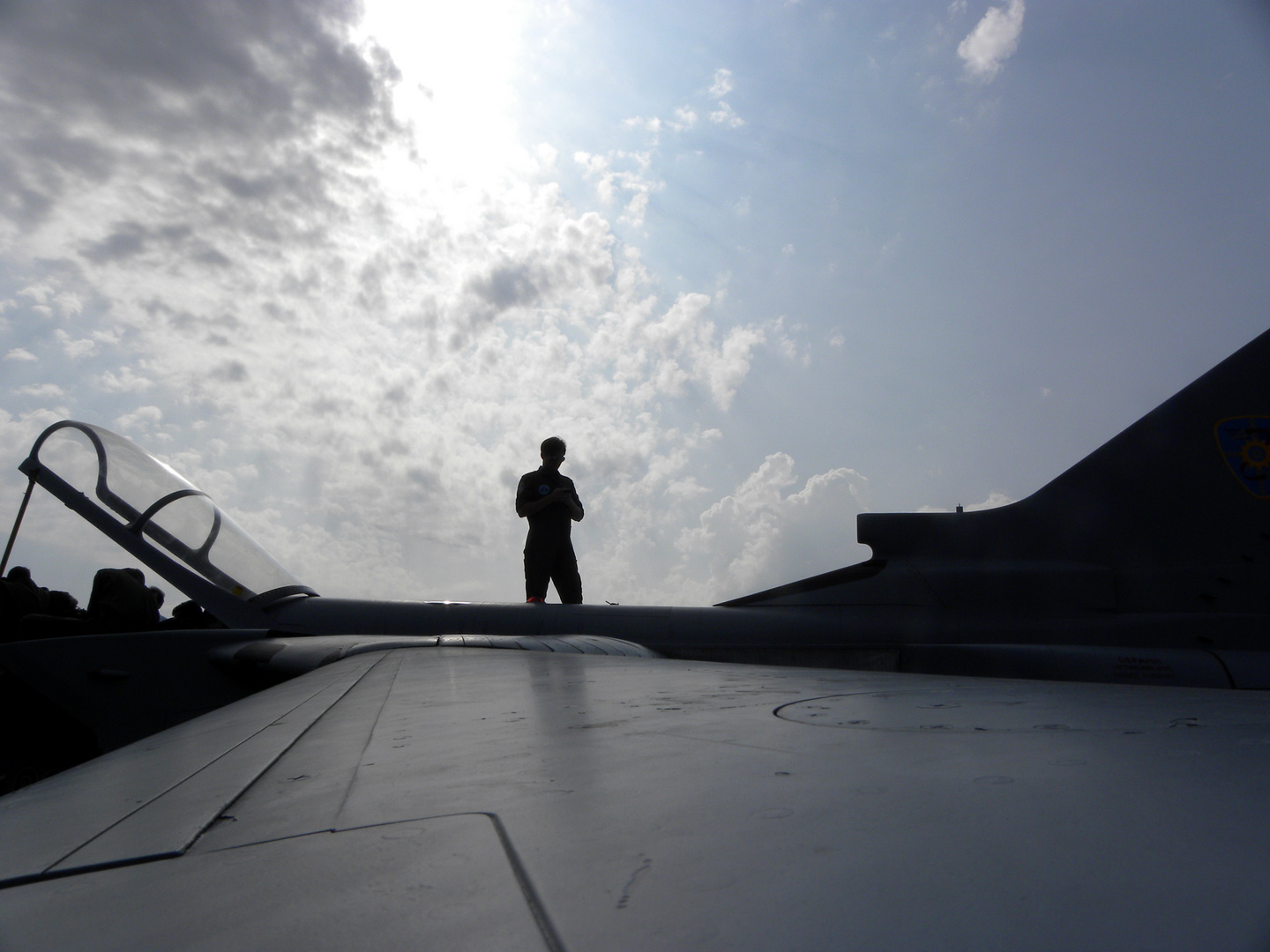 Pilot auf einemTornado