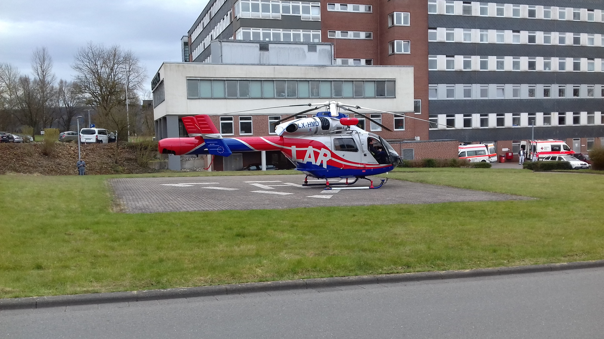 Pilot wartet auf die Besatzung