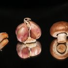 Pilz- und Knoblauch-Perspektiven gespiegelt