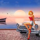 Pin-up am Hafen