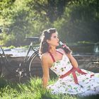 Pin Up Girl with Bicycle