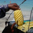 pineapple dessert on on the beach