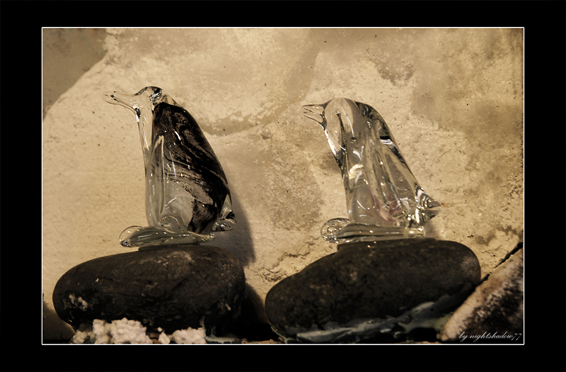 Pinguine aus Glas