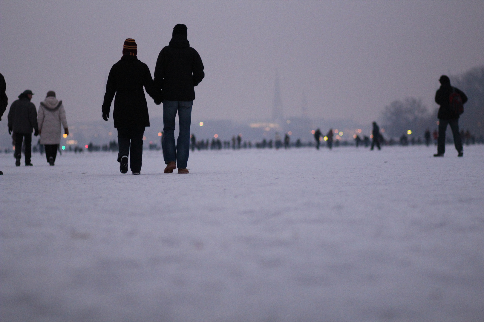 Pingus Blick über die Alster ...