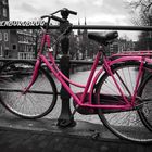 Pink bike in Amsterdam
