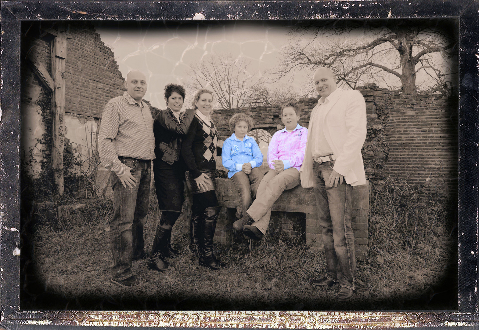 pink , bleu , altes foto , Ron Rensink , Wendy , Linda