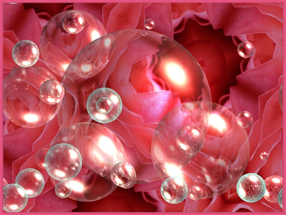 pink bubbles