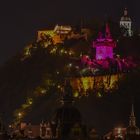 Pink clock tower 