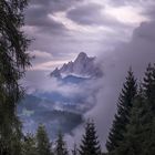 Pink Dolomites at autumn sunset