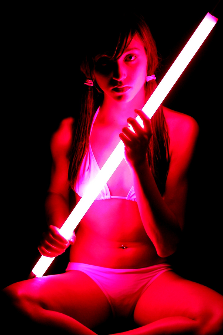 pink neon light