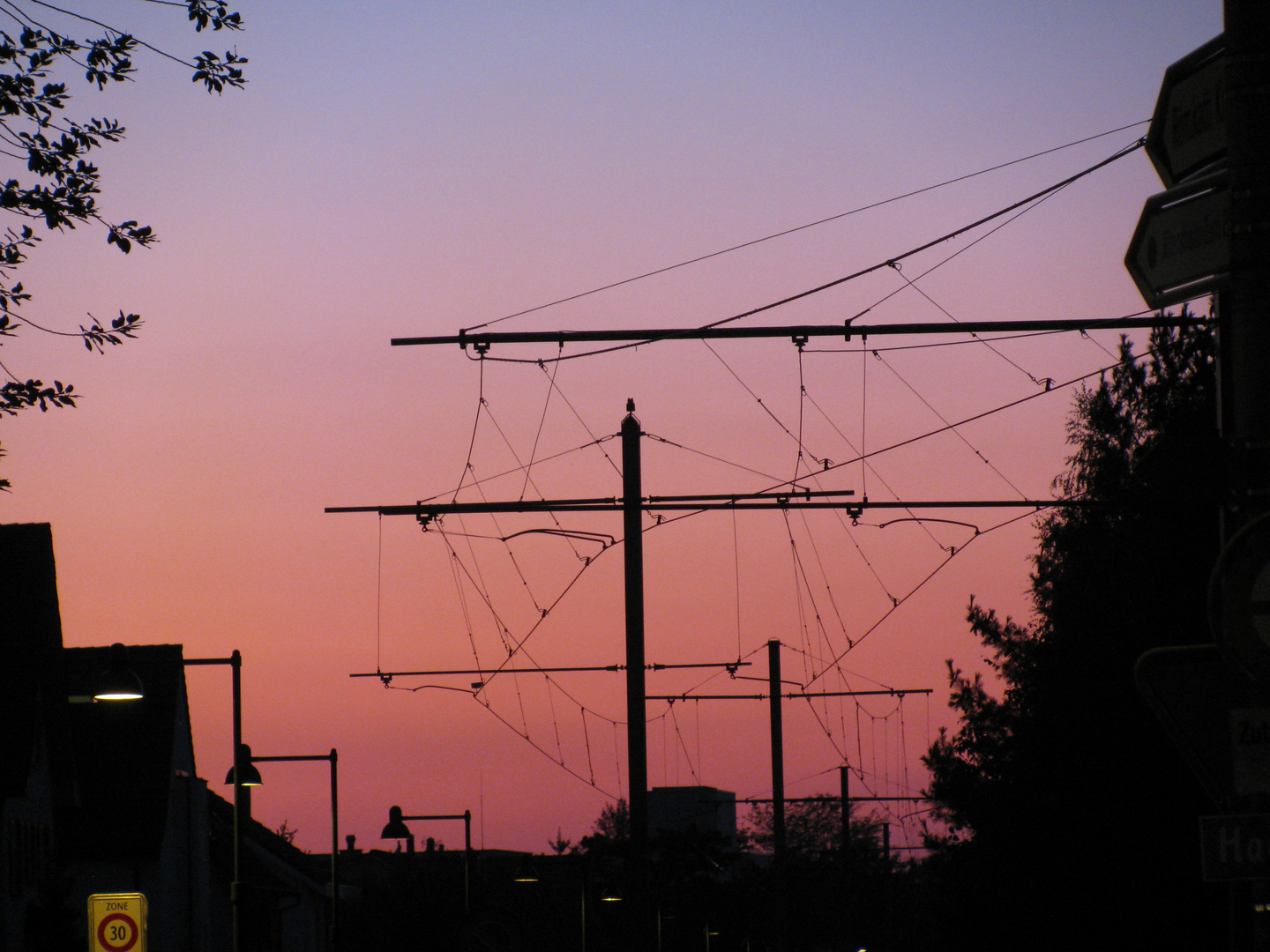 ** pink Oktoberhimmel **