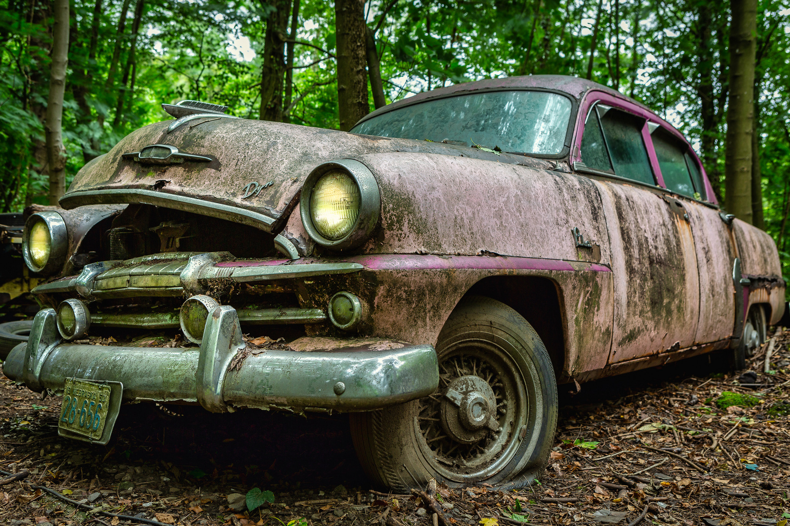 Pink Plymouth Plaza Classic