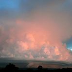 pink sunset storm