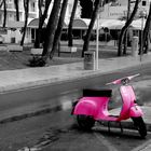 pink vespa.