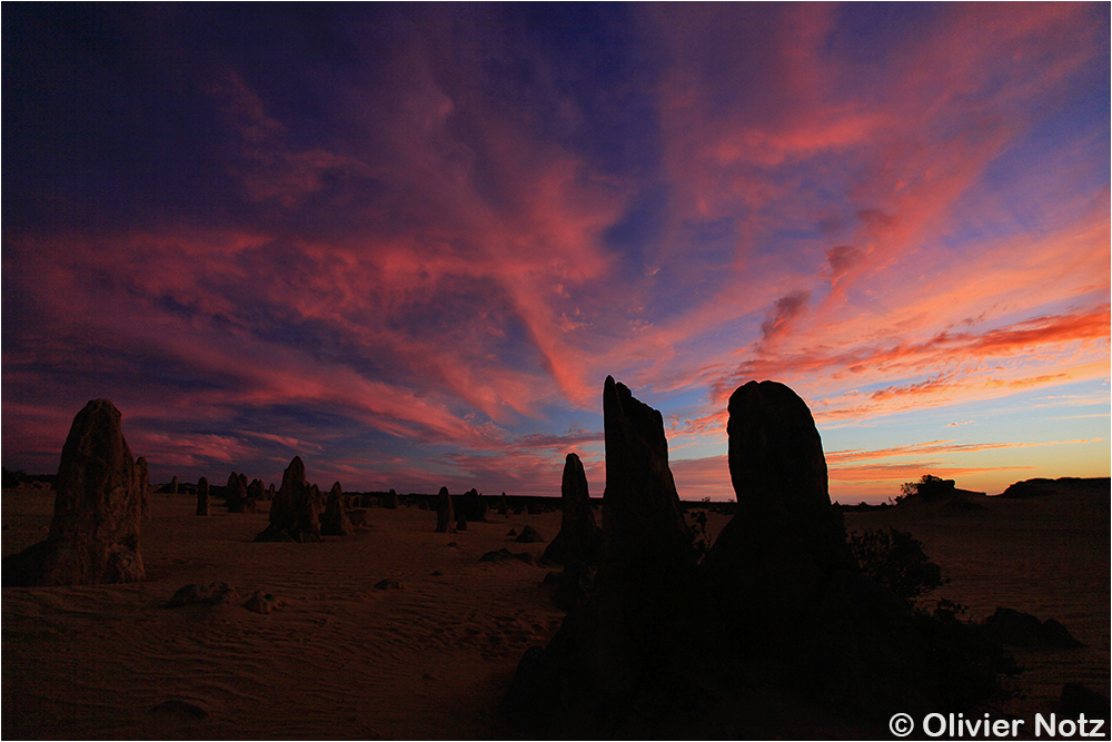 Pinnacles at sunset