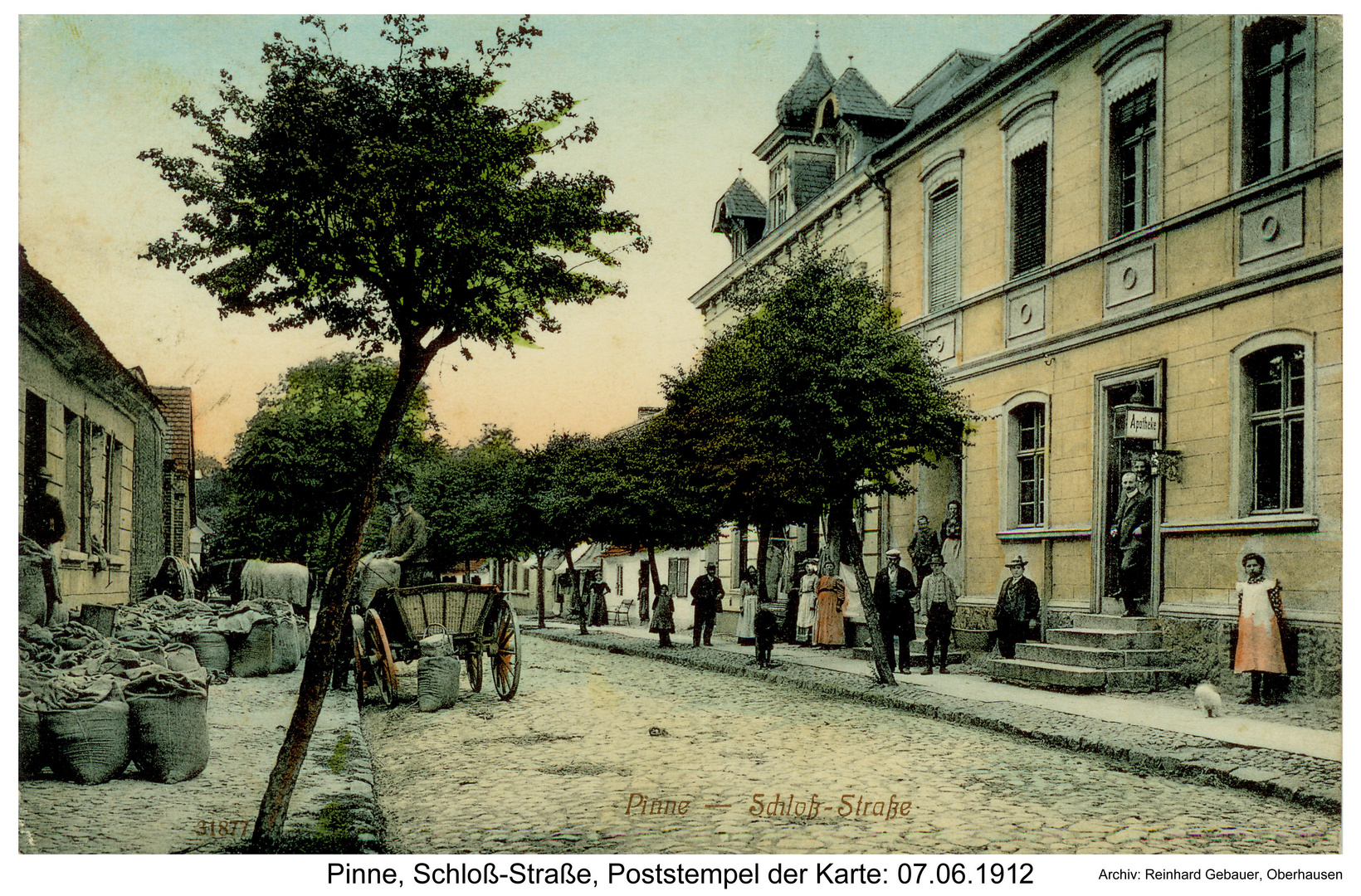 Pinne, Provinz Posen, Westpreußen, Schloßstraße, um 1911 (heute - Pniewy, Polen)