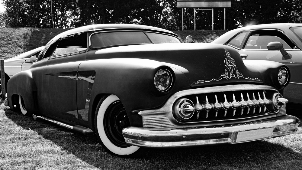 Pinstriped Cadillac