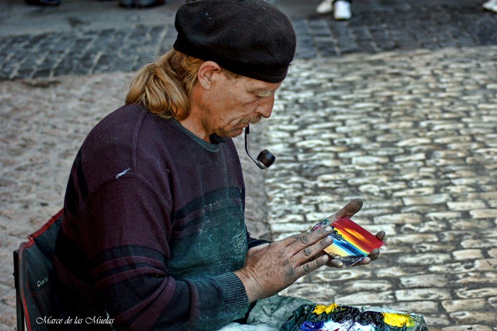 ...pintor en la calle...