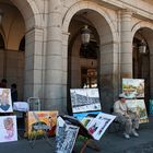 Pintor en la Plaza Mayor de Madrid