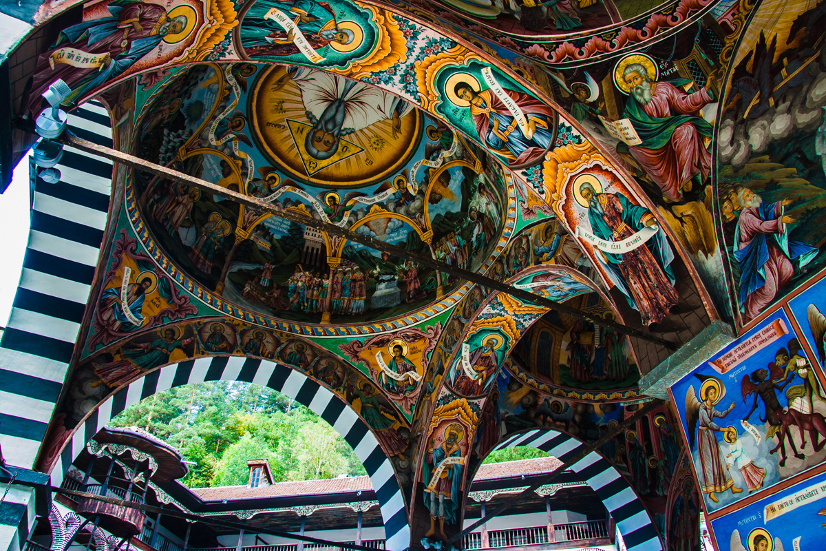 Pinturas bizantinas. Monasterio de Rila. Bulgaria