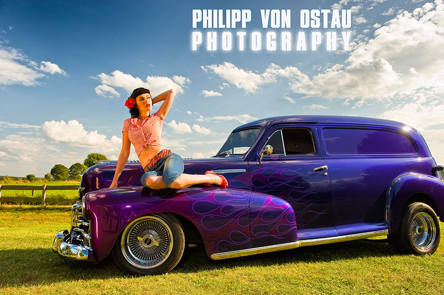 pinup shooting mit us car