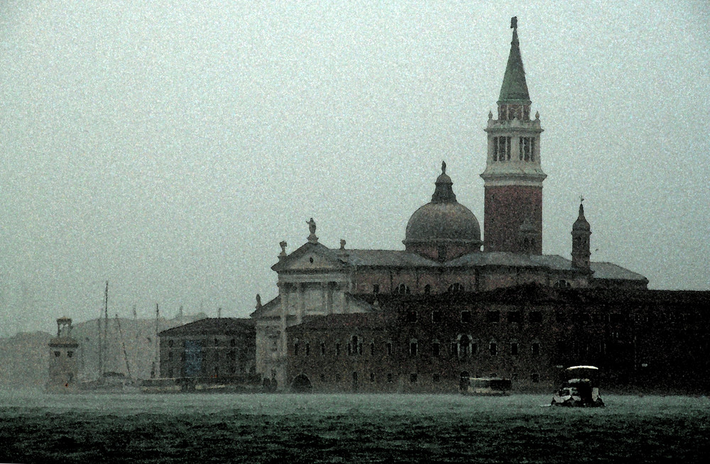 Pioggia sull'isola di S.Giorgio ( elaborazione )