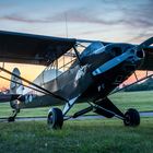 Piper PA-18 nach Sonnenuntergang