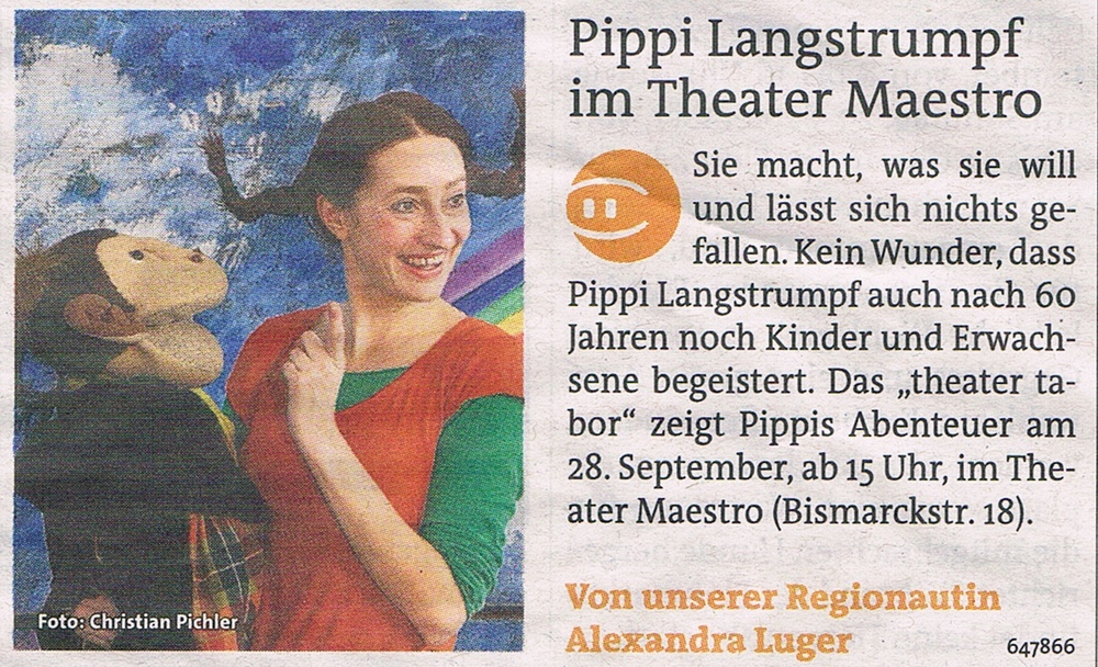 Pippi Langstrumpf im Theater Maestro