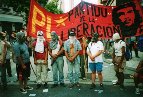 Piquetero Demonstartion in Buenos Aires - Argentinien