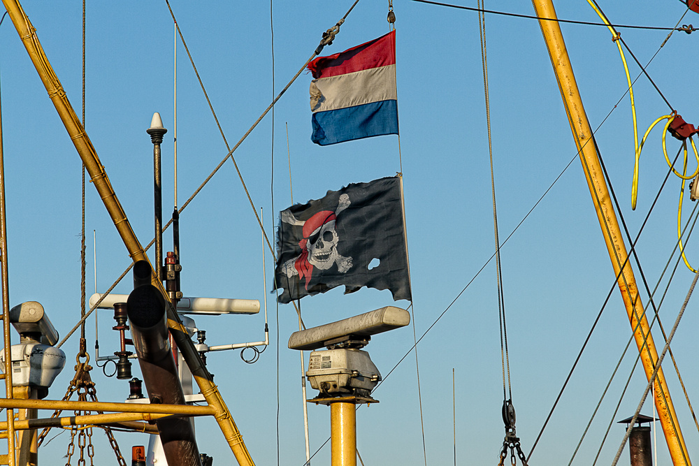 Pirat im Büsumer Hafen