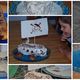 Piratenschiff-Geburtstagskuchenberraschung mit Kanonenkugeln