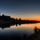 Pirna an der Elbe , bei Sonnenuntergang