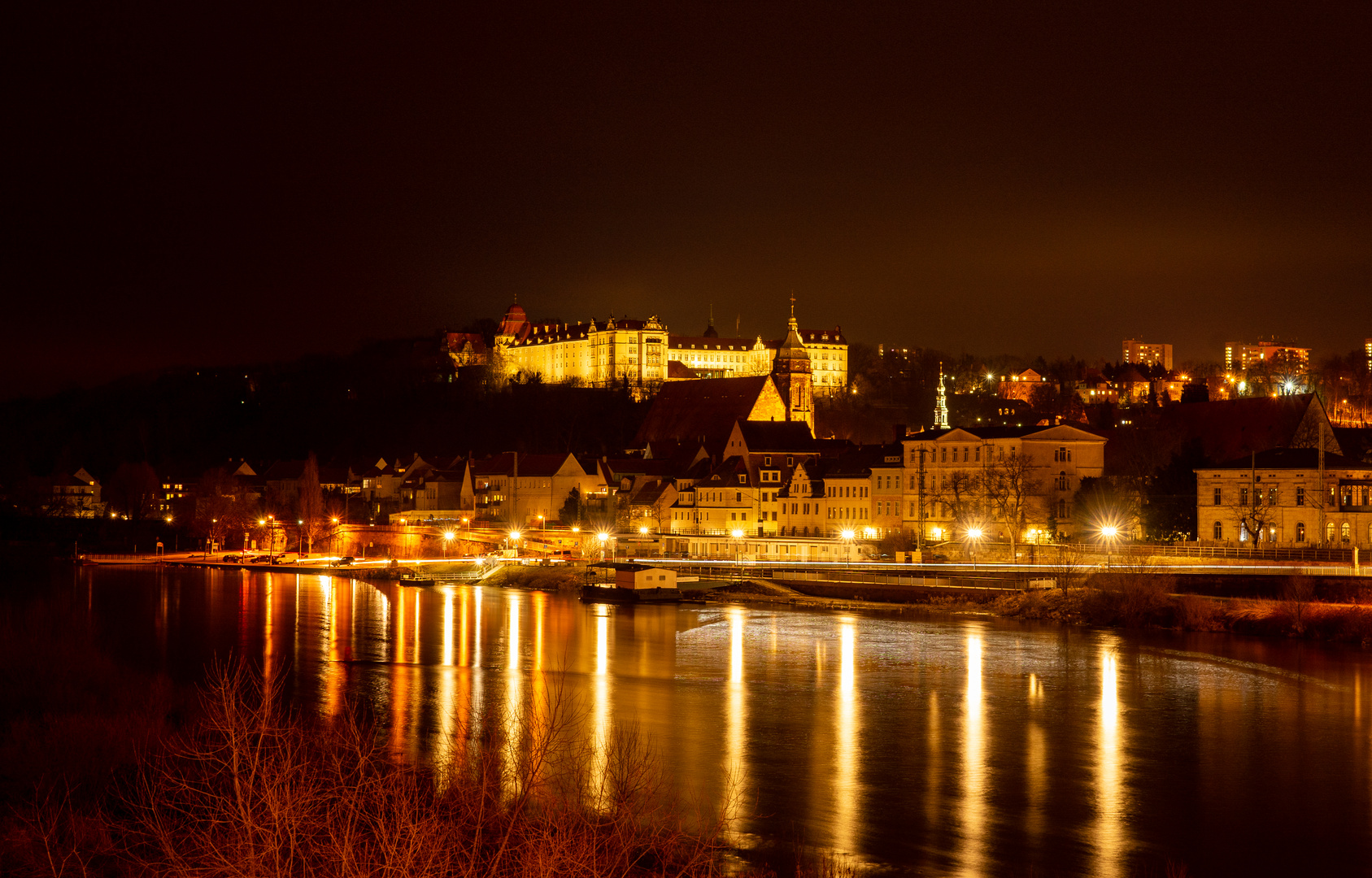 Pirna bei Nacht