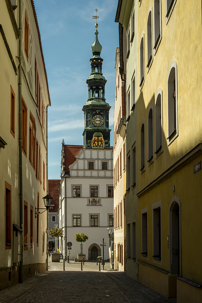 Pirna, Blick durch die Kirchgasse