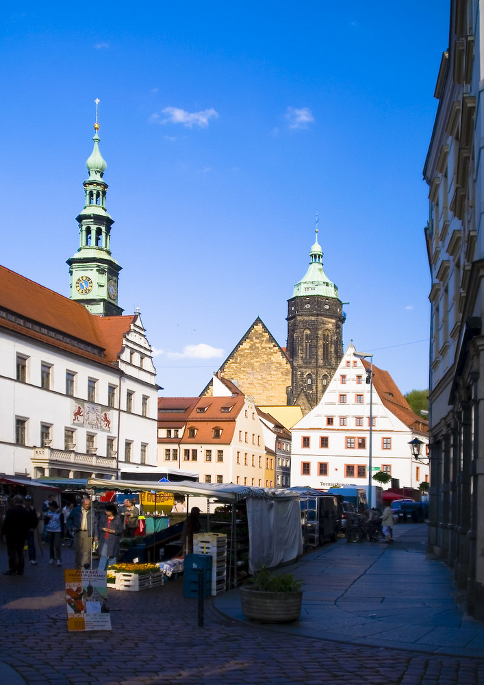 Pirna - Blick über den Markt