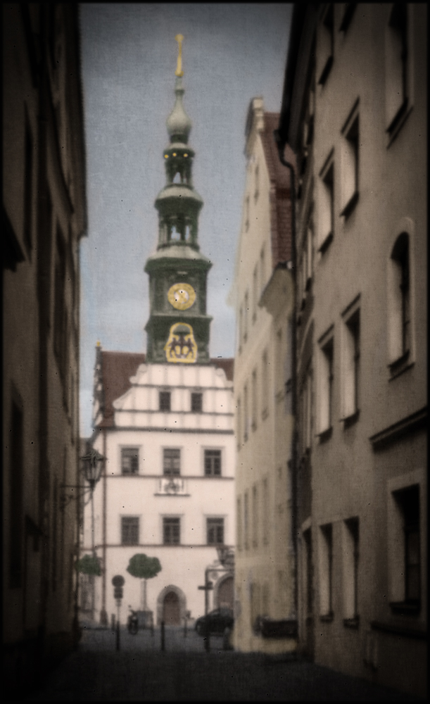 Pirna-Kirchgasse-RathausBlick 