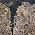 ... Pisciadu Klettersteig  - Hängebrücke beim Exnerturm ...