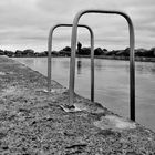 Piscine d'eau de mer en hiver