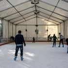 Pista de hieloen el parque de La Lameda de Santiago