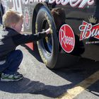 Pit stop tire change