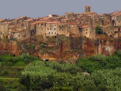 Pitigliano bei trübem Wetter