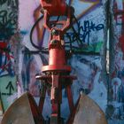 pitted Berlin Wall: 12 November 1989