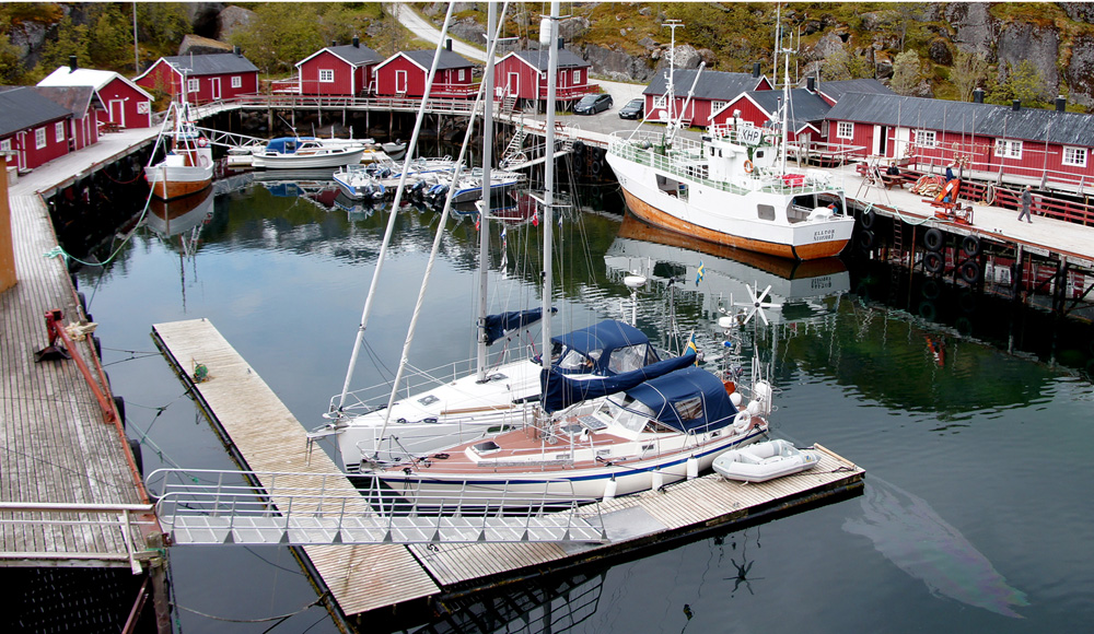 Pittoreskes Nusfjord auf den Lofoten