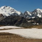 Piz Bernina und Piz Morteratsch vom Piz Lagalb ausbetrachtet.